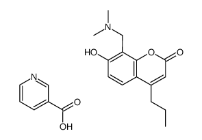 8-Dimethylaminomethyl-7-hydroxy-4-propyl-chromen-2-one; compound with nicotinic acid结构式