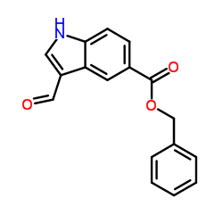 Benzyl 3-formyl-1H-indole-5-carboxylate结构式