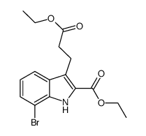 Ethyl 7-Bromo-3-(3-Ethoxy-3-Oxopropyl)-1H-Indole-2-Carboxylate Structure