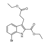 Ethyl 7-Bromo-3-(3-Ethoxy-3-Oxopropyl)-1H-Indole-2-Carboxylate structure