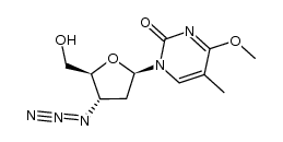 1-(3-azido-2,3-dideoxy-β-D-erythro-pentofuranosyl)-4-methoxy-5-methyl-2(1H)-pyrimidinone Structure