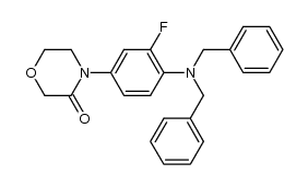 4-[4-(Dibenzylamino)-3-fluorophenyl]morpholin-3-one结构式