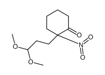 2-(3,3-dimethoxypropyl)-2-nitrocyclohexan-1-one结构式