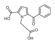 5-benzoyl-1-(carboxymethyl)pyrrole-2-carboxylic acid结构式