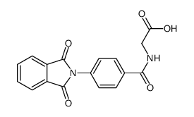 2-[[4-(1,3-dioxoisoindol-2-yl)benzoyl]amino]acetic acid结构式