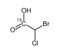 2-bromo-2-chloroacetic acid结构式
