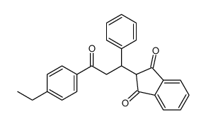 2-[3-(4-ethylphenyl)-3-oxo-1-phenylpropyl]indene-1,3-dione Structure