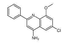 4-Amino-6-chloro-8-methoxy-2-phenylquinoline结构式