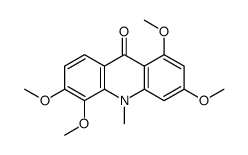 1,3,5,6-tetramethoxy-10-methylacridin-9-one结构式