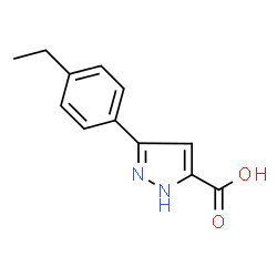 3-(4-Ethylphenyl)-1H-pyrazole-5-carboxylic acid Structure