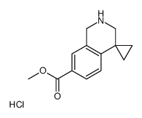 Methyl 2',3'-dihydro-1'H-spiro[cyclopropane-1,4'-isoquinoline]-7'-carboxylate hydrochloride结构式