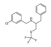 N-(3-Chlorobenzyl)-1-phenyl-3-[(trifluoromethyl)sulfanyl]-2-propa namine结构式