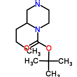 (R)-TERT-BUTYL 2-PROPYLPIPERAZINE-1-CARBOXYLATE structure