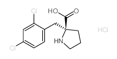 (S)-2-(2,4-DICHLOROBENZYL)PYRROLIDINE-2-CARBOXYLIC ACID HYDROCHLORIDE结构式