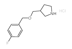 3-{[(4-Fluorobenzyl)oxy]methyl}pyrrolidine hydrochloride Structure