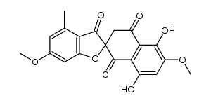 2,3-dihydro-5,8-dihydroxy-6,6-dimethoxy-4'-methylnaphthalene-2-spiro-2'-2'H-benzofuran-1,3',4-trione结构式