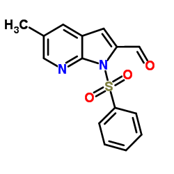 1-(Phenylsulphonyl)-5-Methyl-7-azaindole-2-carbaldehyde结构式