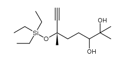 (6S)-2,6-dimethyl-6-(triethylsilyloxy)oct-7-yne-2,3-diol结构式