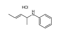 N-(pent-3-en-2-yl)aniline hydrochloride结构式
