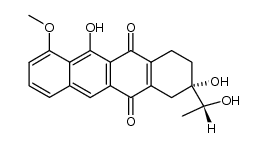 [S-(R*,S*)]-1,2,3,4-tetrahydro-2,6-dihydroxy-2-(1-hydroxyethyl)-7-methoxy-5,12-naphthacenedione Structure