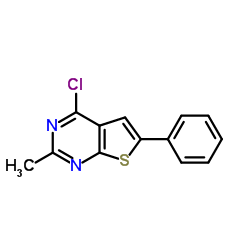 4-CHLORO-2-METHYL-6-PHENYL-THIENO[2,3-D]PYRIMIDINE结构式