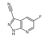 5-氟-1H-吡唑并[3,4-b]吡啶-3-甲腈结构式
