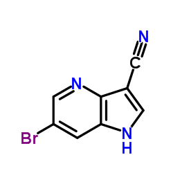 6-溴-1H-吡咯并[3,2-b]吡啶-3-腈结构式
