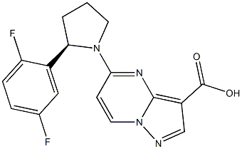 R-5-(2-(2,5-difluorophenyl)pyrrolidin-1-yl)pyrazolo[1,5-a]pyrimidine-3-carboxylic acid Structure