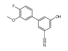 3-(4-fluoro-3-methoxyphenyl)-5-hydroxybenzonitrile结构式