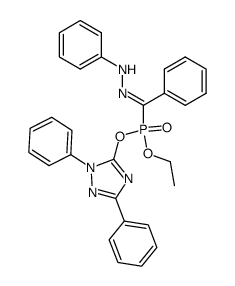 ethyl(1,3-diphenyl-1,2,4-triazol-5-yl) ester of phenylhydrazonobenzylphosphonic acid结构式