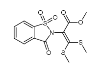 methyl 2-(1,1-dioxido-3-oxobenzo[d]isothiazol-2(3H)-yl)-3,3-bis(methylthio)acrylate结构式