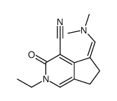 (5E)-5-(dimethylaminomethylidene)-2-ethyl-3-oxo-6,7-dihydrocyclopenta[c]pyridine-4-carbonitrile Structure