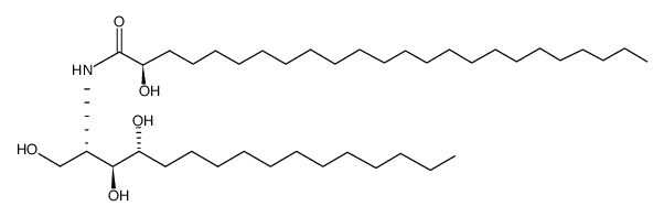 (2S,3S,4R,2'R)-2-(2'-hydroxytetracosanoylamino)hexadecane-1,3,4-triol结构式