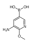 5-Amino-6-Methoxypyridine-3-boronic acid结构式