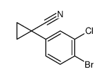 1-(4-bromo-3-chlorophenyl)cyclopropane-1-carbonitrile Structure