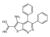 5-amino-3,4-diphenylthieno[2,3-c]pyridazine-6-carboxamide结构式