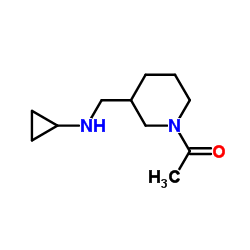 1-{3-[(Cyclopropylamino)methyl]-1-piperidinyl}ethanone结构式