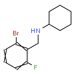 N-[(2-Bromo-6-fluorophenyl)Methyl]cyclohexanamine structure