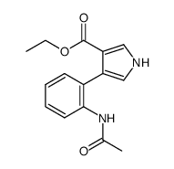 ethyl 4-(2-acetamidophenyl)-1H-pyrrole-3-carboxylate结构式