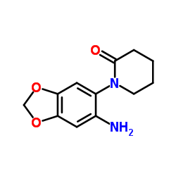 1-(6-Amino-1,3-benzodioxol-5-yl)-2-piperidinone结构式