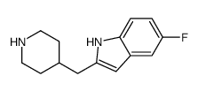 5-fluoro-2-(piperidin-4-ylmethyl)-1H-indole结构式