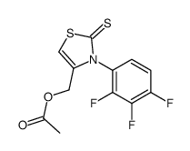 [2-sulfanylidene-3-(2,3,4-trifluorophenyl)-1,3-thiazol-4-yl]methyl acetate结构式