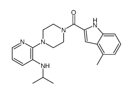 (4-methyl-1H-indol-2-yl)-[4-[3-(propan-2-ylamino)pyridin-2-yl]piperazin-1-yl]methanone结构式