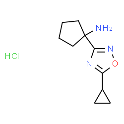 1-(5-Cyclopropyl-1,2,4-oxadiazol-3-yl)cyclopentan-1-amine hydrochloride Structure