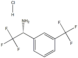 (R)-2,2,2-Trifluoro-1-(3-(trifluoromethyl)phenyl)ethanamine hydrochloride Structure