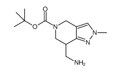 tert-butyl7-(aminomethyl)-2-methyl-6,7-dihydro-2H-pyrazolo[4,3-c]pyridine-5(4H)-carboxylate Structure