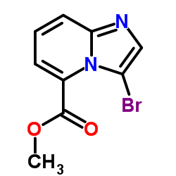 Methyl 3-bromoimidazo[1,2-a]pyridine-5-carboxylate结构式