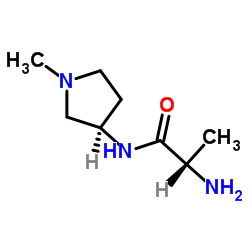 N-[(3R)-1-Methyl-3-pyrrolidinyl]alaninamide结构式