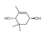 (+/-)-trans-2,6,6-trimethyl-2-cyclohexen-1,4-diol Structure
