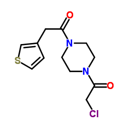 2-Chloro-1-[4-(3-thienylacetyl)-1-piperazinyl]ethanone结构式